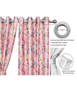 Peach Polyester Digtal Printed Curtain