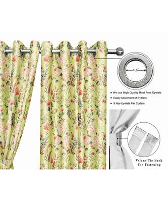 Yellow Polyester Digtal Printed Curtain 1