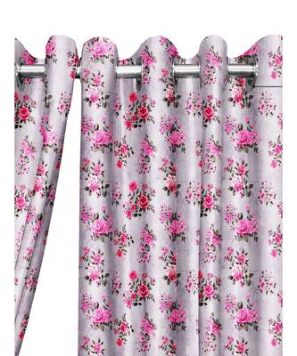 Baby Pink Polyester Digtal Printed Curtain 1