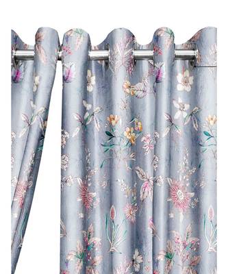 Light Grey Polyester Digtal Printed Curtain 1