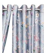 Light Grey Polyester Digtal Printed Curtain