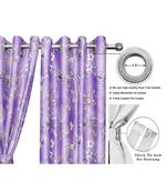Light Purple Polyester Digtal Printed Curtain
