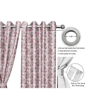 Dove grey Polyester Digtal Printed Curtain 1