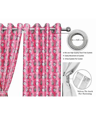 Mulberry Pink Polyester Digtal Printed Curtain 1