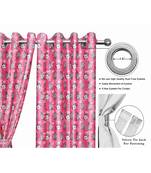 Mulberry Pink Polyester Digtal Printed Curtain