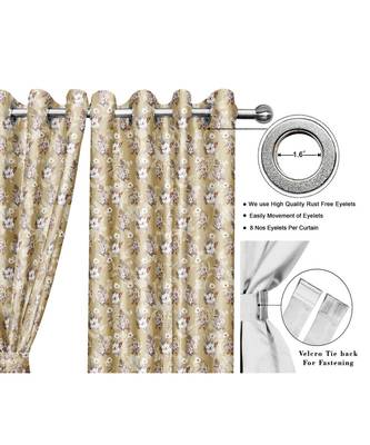 Thunder Grey Polyester Digtal Printed Curtain 1