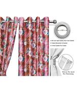 Burnt Brown Polyester Digtal Printed Curtain