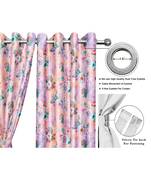 Lemonade Pink Polyester Digtal Printed Curtain