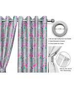 Light Grey Polyester Digtal Printed Curtain