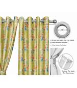 Yellow Polyester Digtal Printed Curtain