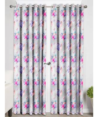 Light Grey Polyester Digtal Printed Curtain 1
