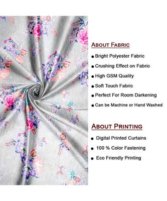 Light Grey Polyester Digtal Printed Curtain 2