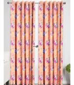 Peach Polyester Digtal Printed Curtain