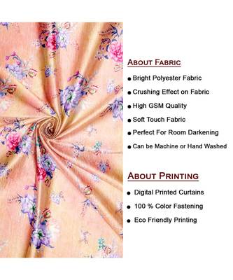 Peach Polyester Digtal Printed Curtain 2