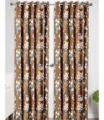 Coffee Polyester Digtal Printed Curtain