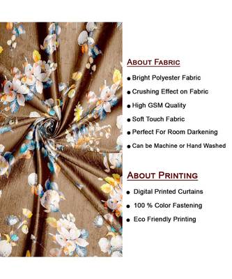 Coffee Polyester Digtal Printed Curtain 2