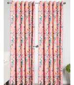 Peach Polyester Digtal Printed Curtain