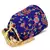 Women's Fulkari Work Embroidered Ethnic Potli Bag (Blue, Single Bag)