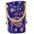 Women's Fulkari Work Embroidered Ethnic Potli Bag (Blue, Single Bag)