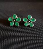 Green onyx studs