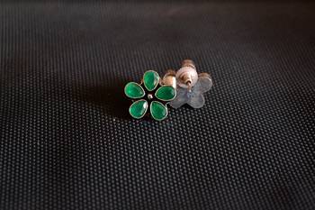 Green onyx studs 2