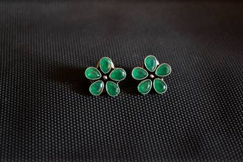 Green onyx studs 3