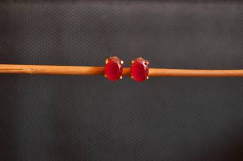 Gold onyx studs 1