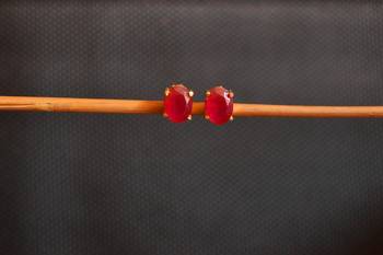 Gold onyx studs 2