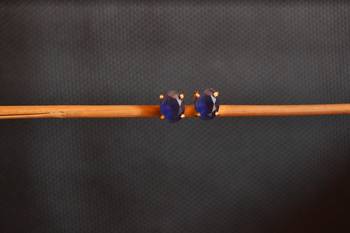 Blue onyx studs 1