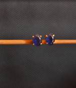 Blue onyx studs