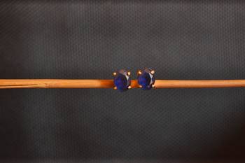 Blue onyx studs 2