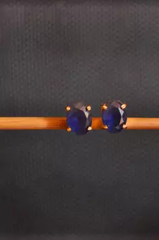 Blue onyx studs