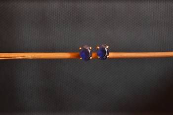 Blue onyx studs 3