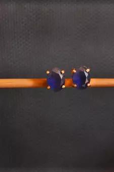 Blue onyx studs