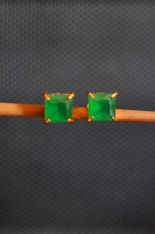 Green onyx danglers-drops