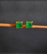 Green onyx danglers-drops