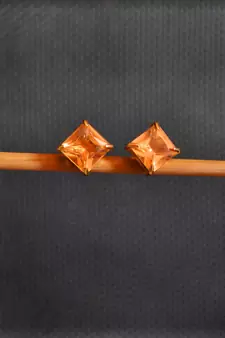 Gold onyx studs