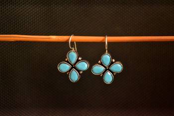 Turquoise onyx Stone danglers-drops Earrings 1