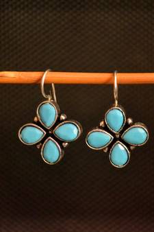 Turquoise onyx Stone danglers-drops Earrings