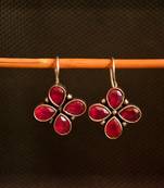 Pink onyx danglers-drops