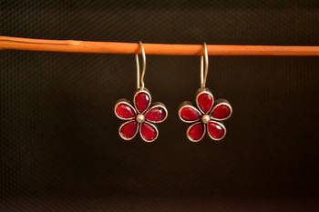 Pink onyx danglers-drops 1