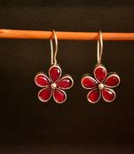 Pink onyx danglers-drops