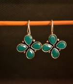 Green onyx stone danglers-drops earrings