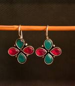 Multicolor onyx stone danglers-drops earrings