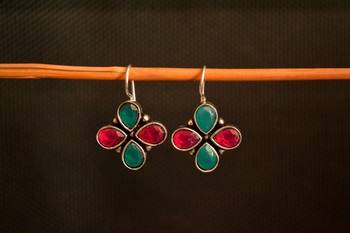 Multicolor onyx stone danglers-drops earrings 2