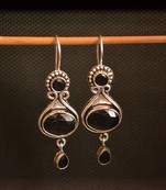 Black onyx stone danglers-drops earrings