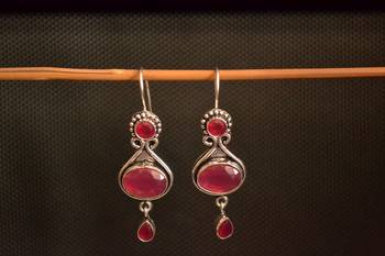 Pink onyx danglers-drops 1