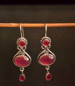 Pink onyx danglers-drops