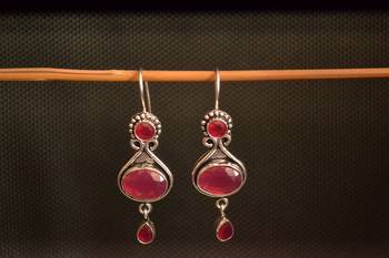 Pink onyx danglers-drops 2
