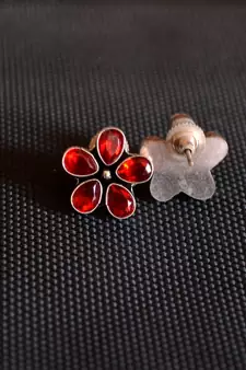 Maroon onyx studs